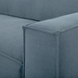 Close-up of a contemporary Surya Aira sofa with navy polyester upholstery and clean lines.