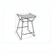 Surya Celerio counter stool dimensions: 25"H x 17"W x 18"D, with gray seat and black metal frame.