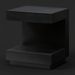 Surya Coburn black mango wood end table with minimalist modern design and clean lines.