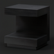 Surya Coburn black mango wood end table with minimalist modern design and clean lines.