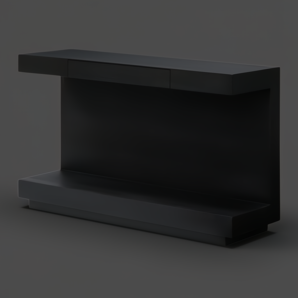 Surya Coburn black brushed mango wood coffee table with soft-close drawer and storage.