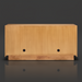 Surya Lulea Cabinet: Beige natural ash wood veneer storage cabinet with 3D patterned doors and push-to-open mechanism.