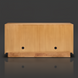 Surya Lulea Cabinet: Beige natural ash wood veneer storage cabinet with 3D patterned doors and push-to-open mechanism.