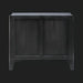Surya Ronan RNO-002 black mango wood cabinet with two soft-close doors and modern design.