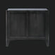 Surya Ronan RNO-002 black mango wood cabinet with two soft-close doors and modern design.
