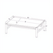 Surya Porta outdoor rectangular coffee table with charcoal matte stone top and brown aluminum base.