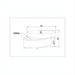 Line drawing of Surya Corson storage ottoman, 48"W x 20"H, showing open lid and dimensions.