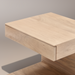 Surya Coburn minimalist modern end table with light brown mango wood finish and open storage.