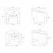Line drawings of the Surya Cascadia Accent Chair showing front, side, and top dimensions.