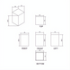 Technical drawing of the Surya Brax End Table, showing 22.5"H x 16"W x 16"D dimensions from multiple views.