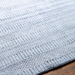 Surya Hickory HCK-2301 hand-loomed rug in light slate, gray, charcoal, and cream recycled PET yarn.