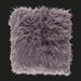 Soft, shaggy gray Kharaa throw blanket with a modern woven texture, made from an acrylic and polyester blend.