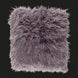 Soft, shaggy gray Kharaa throw blanket with a modern woven texture, made from an acrylic and polyester blend.