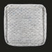 Surya Lanier NIPF-001 cube pouf with woven light gray and blue wool top, stitched detailing, and self-binding edge.