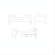 Technical drawing of Surya Aneesa Bench, showing front, side, and isometric views with dimensions.