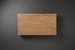 Top-down view of a brown painted oak veneer dresser top with a subtle mitered frame detail.