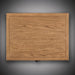 Top-down view of a brown natural wood nightstand with a rectangular frame and visible wood grain.