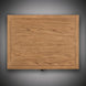 Top-down view of a brown natural wood nightstand with a rectangular frame and visible wood grain.