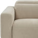 Beige polyester Surya Lloyd Power Sectional sofa arm and backrest with clean lines.
