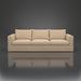 Surya Braydee sofa, 99" wide, with three plush cushions and a clean, relaxed brown polyester finish.