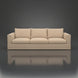 Surya Braydee sofa, 99" wide, with three plush cushions and a clean, relaxed brown polyester finish.