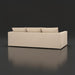 Rear view of a light brown Surya Braydee sofa with three back cushions and a clean, relaxed design.