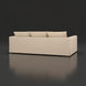 Rear view of a light brown Surya Braydee sofa with three back cushions and a clean, relaxed design.