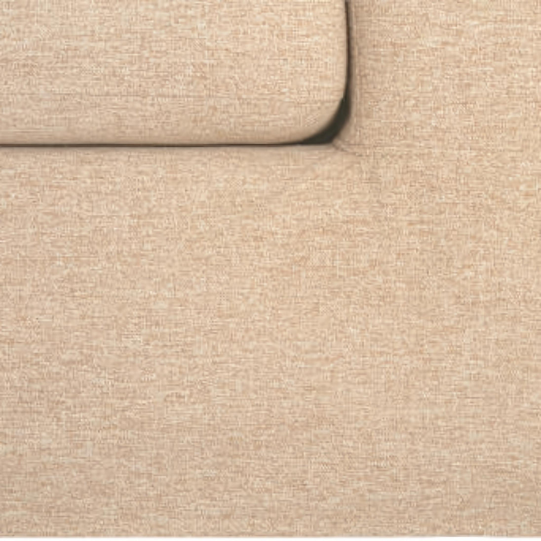 Close-up of a brown 100% polyester Surya Braydee sofa with a textured fabric and plush cushion.