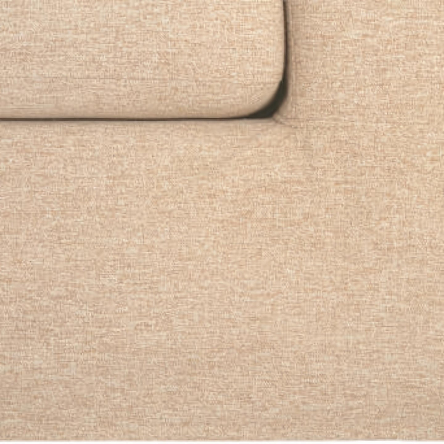Close-up of a brown 100% polyester Surya Braydee sofa with a textured fabric and plush cushion.