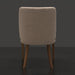 Surya Brooke Dining Chair, medium brown upholstered back with wheat-finished beechwood legs.