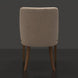 Surya Brooke Dining Chair, medium brown upholstered back with wheat-finished beechwood legs.