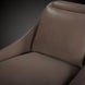 Close-up of a brown Surya Casey Accent Chair with recycled fabric upholstery and plush polyurethane foam fill.