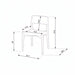 Line drawing of the Surya Chia Dining Chair with brown stained ash wood base and polyurethane foam cushion.