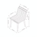 Line drawing of the Surya Joanne Dining Chair with dimensions: 32"H x 20"W x 22"D.