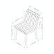 Line drawing of the Surya Joanne Dining Chair with dimensions: 32"H x 20"W x 22"D.
