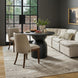 Black Surya Oryan RYAN-004 modular sofa with light cushions, pine base, and tufted design.