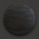 Round black brushed mango wood dining table top with visible wood grain.