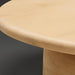 Beige mango wood Surya Koben dining table with a modern design and brushed finish.