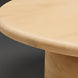 Beige mango wood Surya Koben dining table with a modern design and brushed finish.