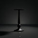 Surya Molino black aluminum end table with a compact pedestal design, 21"H.