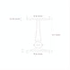 Line drawing of the Surya Molino End Table, showing its black aluminum pedestal design and dimensions.