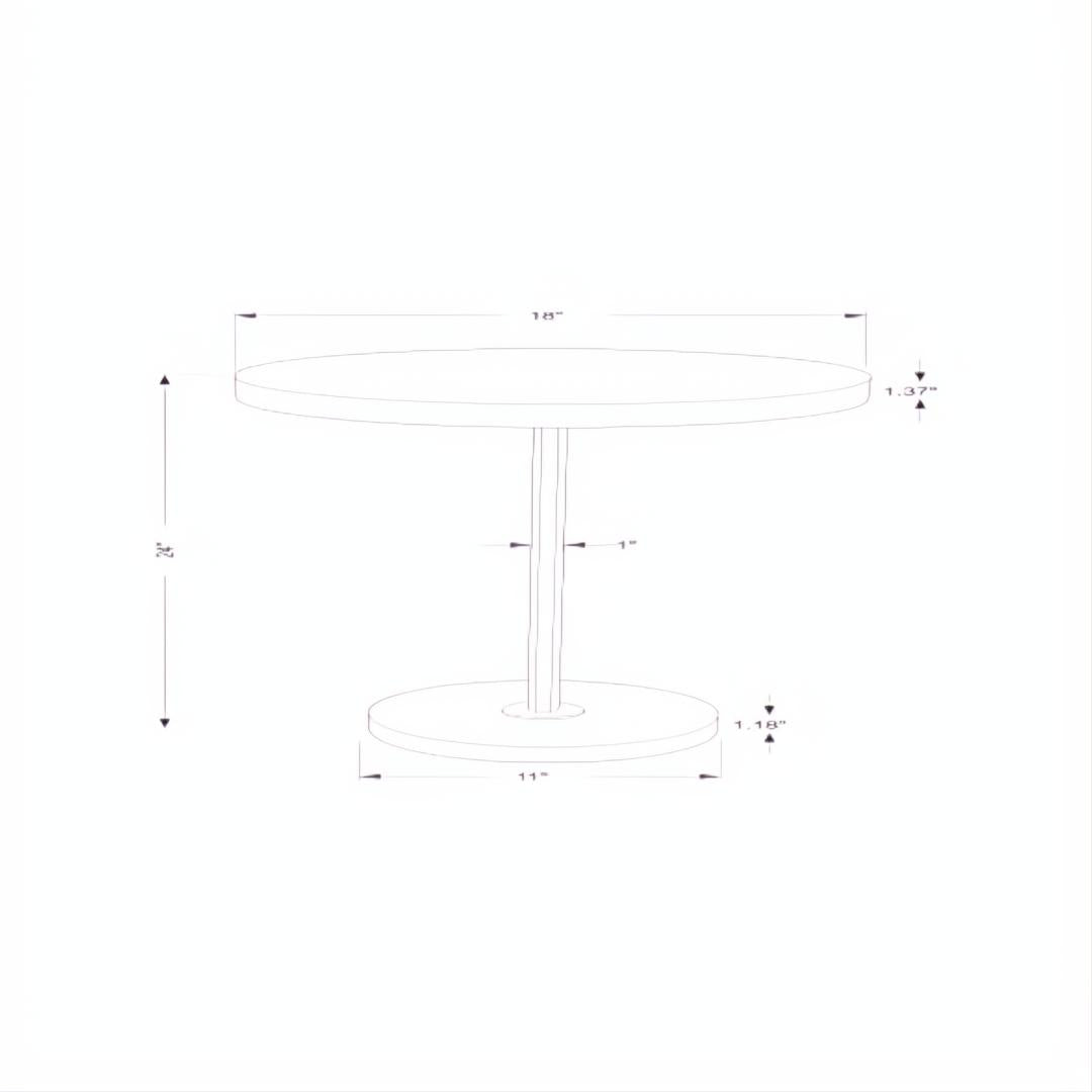 Surya Nano End Table: 24"H x 18"W x 18"D, brown oak veneer top, black natural marble base.