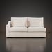 Surya Pedersen Left Arm Facing Sectional in light beige polyester with two cushions and pillows.