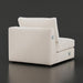 Surya Pedersen Left Arm Facing Sectional in light beige polyester with a brown stained poplar base.