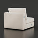 Surya Pedersen Left Arm Facing Sectional in light beige polyester with a brown stained poplar base.