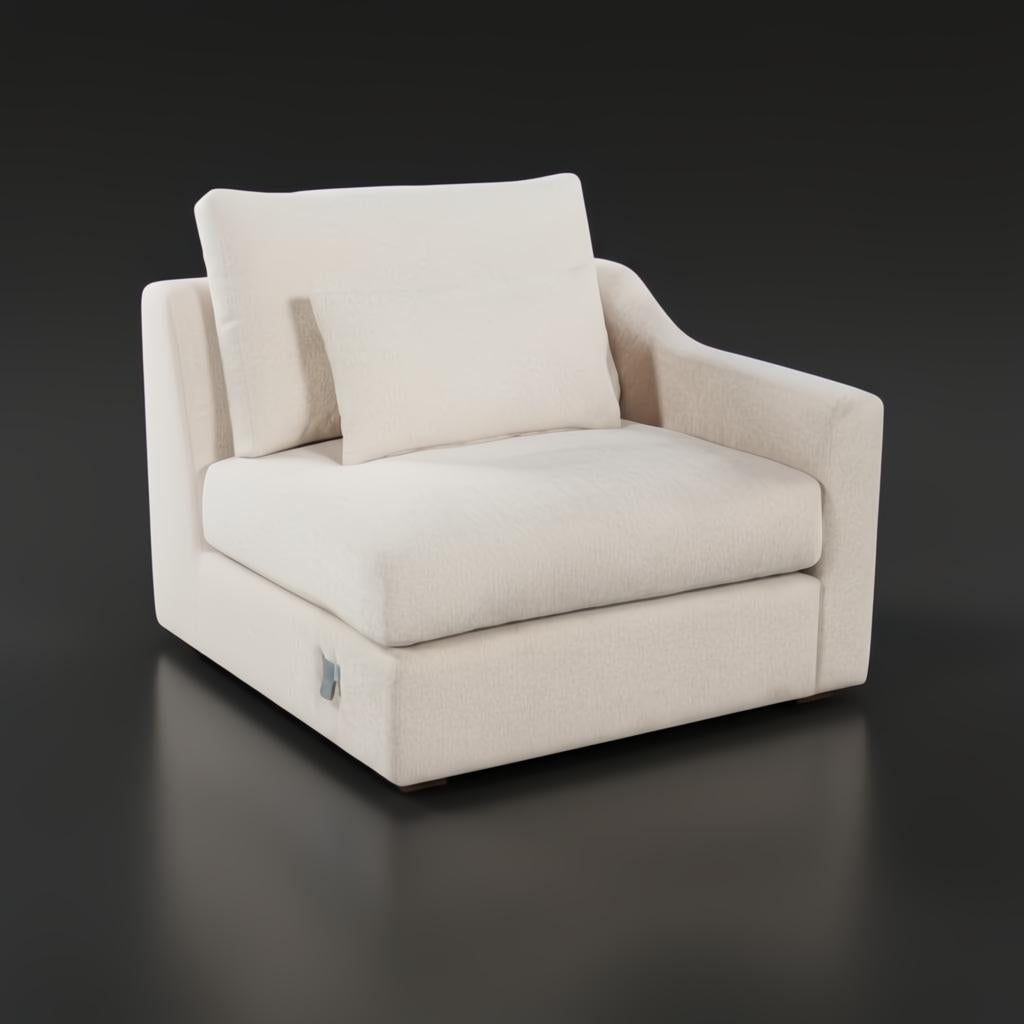 Surya Pedersen Left Arm Facing Sectional in brown polyester with a brown poplar base.