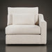 Surya Pedersen Left Arm Facing Sectional in light brown polyester with a single pillow.