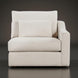 Surya Pedersen Left Arm Facing Sectional in light brown polyester with a single pillow.