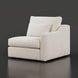 Surya Pedersen Left Arm Facing Sectional piece in light beige polyester with a single throw pillow.