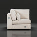 Surya Pedersen Left Arm Facing Sectional in light brown polyester with a modern design.